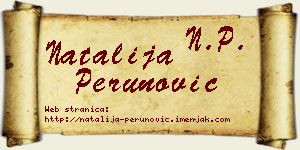 Natalija Perunović vizit kartica